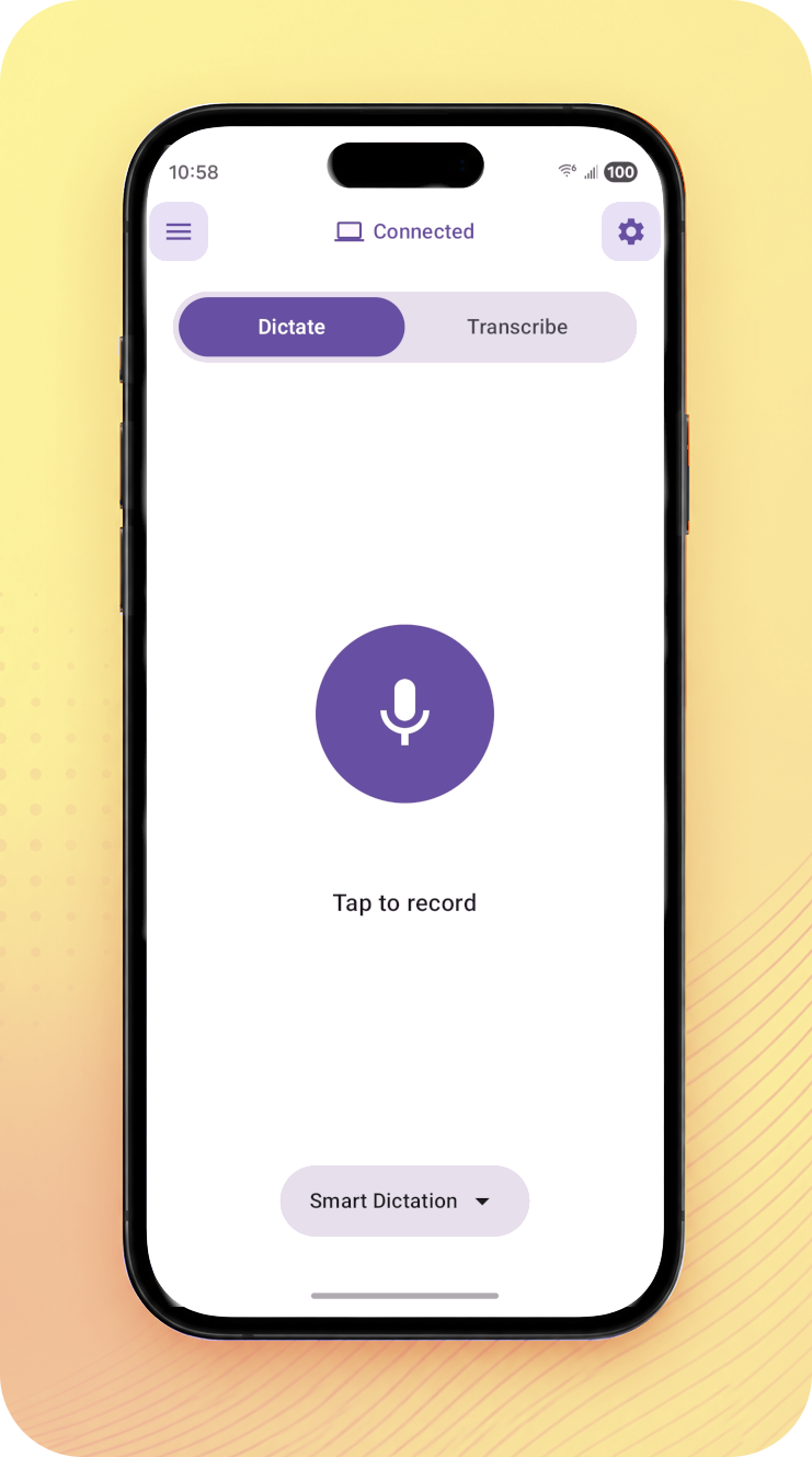 BabbleFlow recording on a phone